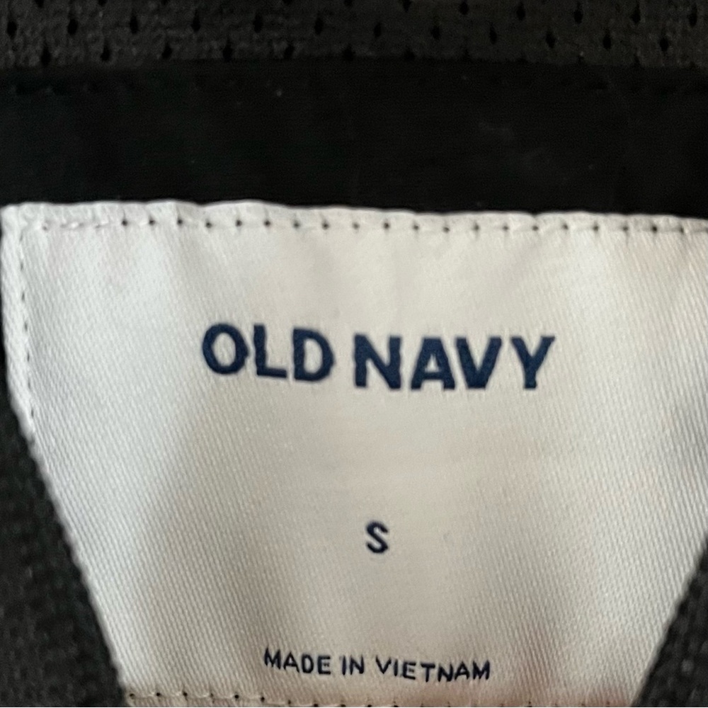 Old Navy Men's Classic Black Bomber Jacket Water and Wind Resistant Men’s Size S - Picture 2 of 11